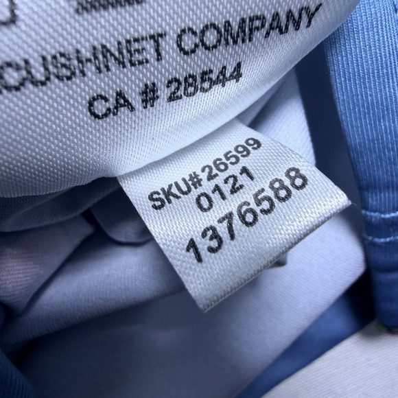 Footjoy Polo Medium Cocktail Drinks AOP Blue Lisle Performance Golf Men Shirt - Picture 8 of 10